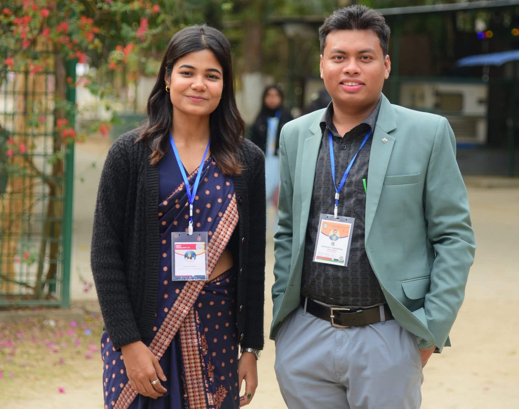 President Hazarika with Shashwati Kalita, Jt. Secretary